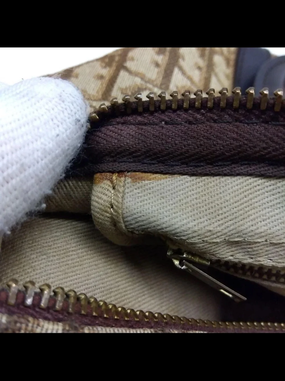 Dior Brown Monogram Canvas Duffel with Dark Brown Leather Trim